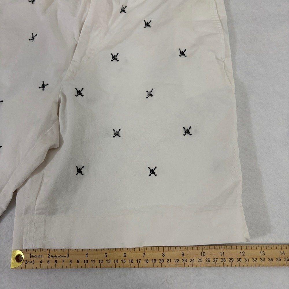 Lauren Active Ralph Lauren White Embroidered‎ Golf Shorts Womens Size 12 - Picture 9 of 12
